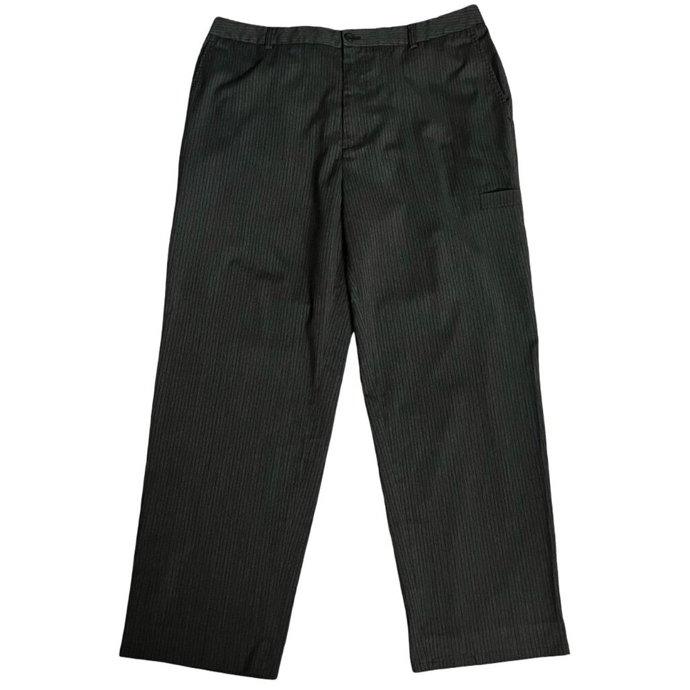 Kenneth Cole New York VTG Y2K Grey Pinstriped Stretch Trousers Size 38/30